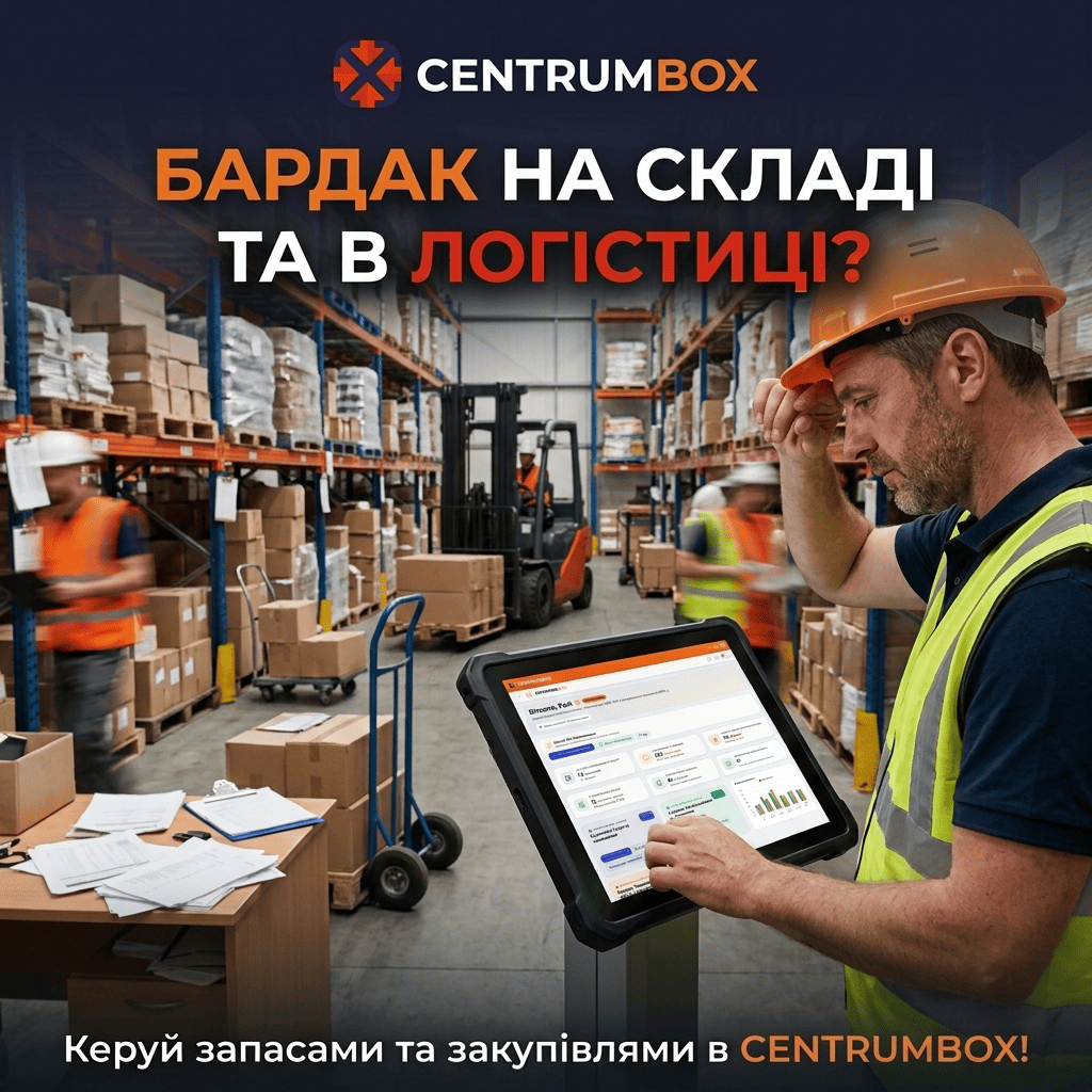 Керуй запасами та закупівлями в ERP Centrum Box — порядок на складі та в логістиці